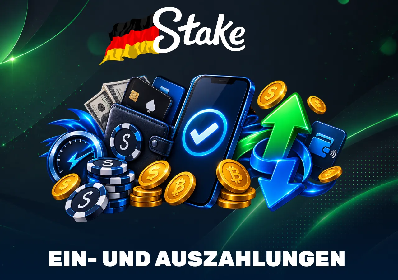 Ein- und Auszahlungen bei Casino mit verschiedenen sicheren Zahlungsmethoden.