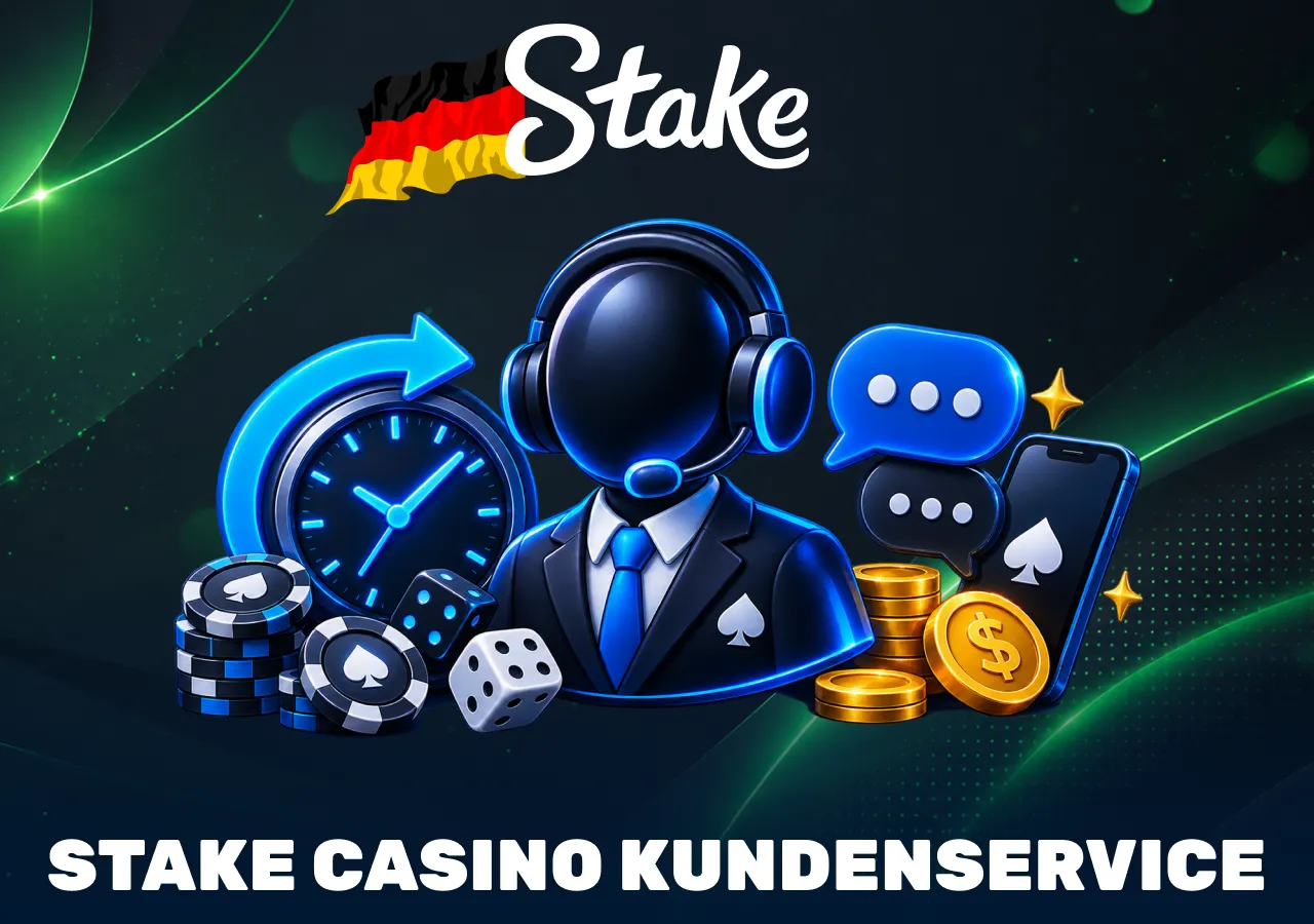 Stake Casino Kundenservice mit Live-Support und Hilfe für deutsche Spieler.